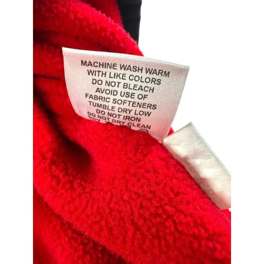 Vineyard Vines Fleece Red Shep Shirt Mens Size Medium Pullover 1/4 Zip Sweater